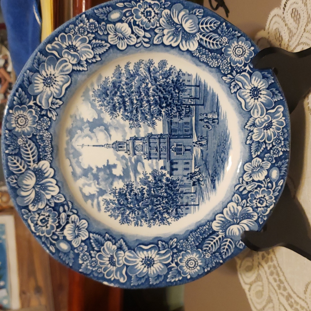 Vintage Liberty Blue Plate Made  in England Excellent